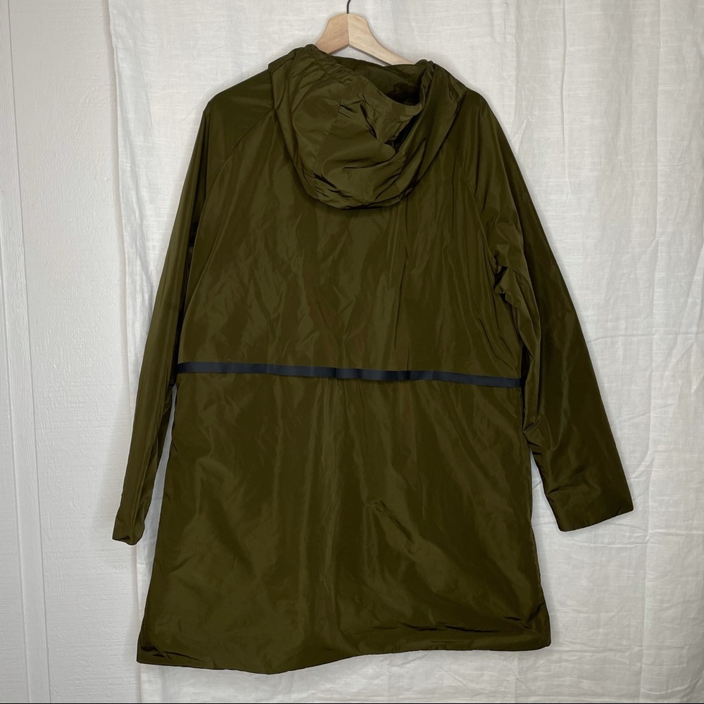 Nike Green Parka Bonded Athletic Trench Jacket Coat Oversized Long Windbreaker - Picture 8 of 16